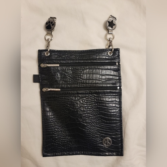 HipKlips Aligator Black XL Purse Wallet Fanny Pack - Picture 4 of 4